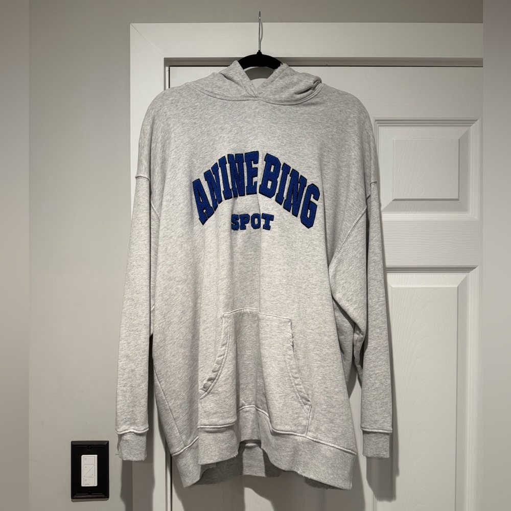 Auth. ✅ Women’s ANINE Bing “Harvey” Hoodie in “Heather Grey” Size Medium🤍💙